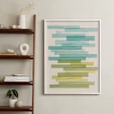 "Stacked Horizon" - Art Print in Horzion Blue by Jennifer Morehead - In a Room
