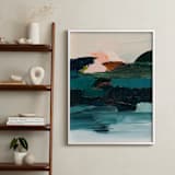 "Curacao" - Art Print in Turquoise blue by Caryn Owen - In a Room