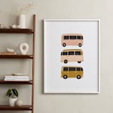 "Vintage Van Crew" - Art Print in Dusty Rose by Alicia Schultz - In a Room