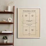 "Pickleball Posters 1" - Art Print in Backhand Black by Jayne Alfieri - In a Room