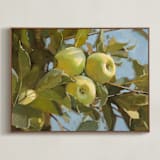 "The Tree Amigos" - Art Print in Green Apple by Rachel Nelson - Framed Canvas