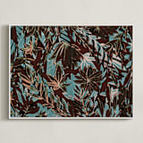 "Over saturated garden" - Art Print in Over blue by Bethania Lima - Framed Canvas