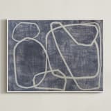 "Squiggles" - Art Print in Blue Grey by Camille Pietrow - Framed Canvas
