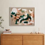 "Afterglow Dimension" - Art Print in Salmon by Zhanet Rosenova - In a Room