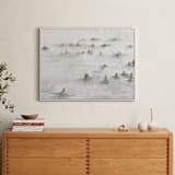 "on the beach" - Art Print in Beige Blue by Lulaloo - In a Room