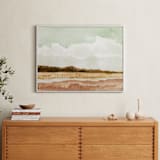 "Wetland" - Art Print in Golden Green by Field and Sky - In a Room