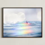 "Skipping through the ocean" - Art Print in Ocean by Jacquelyn Sloane Siklos - Framed
