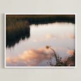 "One Flower, One Evening" - Art Print in Blush by Em Hale - Framed