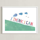 "You can." - Art Print in grass green by R studio - Framed