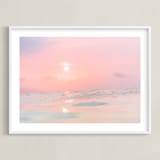 "Sorbet Sea 3" - Art Print in pink by Kamala Nahas - Framed