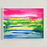 "Colours of Nature" - Art Print in Hot pink by Nikita Jariwala - Framed