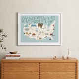 "Adventurer's Guide" - Art Print in Blue by Hannah Williams - In a Room