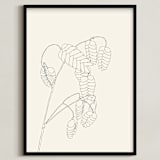 "Grass With Seeds" - Art Print in Black On White by Jorey Hurley - Framed