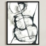 "Brainchild" - Art Print in Noir by Misty Hughes - Framed
