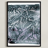 "The Pleiades" - Art Print in Midnight by Eve Schultz - Framed