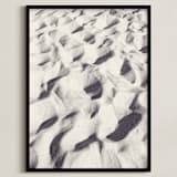 "Sand Wave" - Art Print in warm grey by Qing Ji - Framed