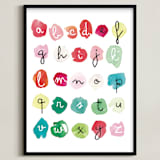 "Alpha Dots" - Art Print in Poppy Red by Kelly Ventura - Framed