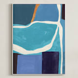 "Contrast" - Art Print in Ocean Blue by Lena Erysheva - Framed Canvas
