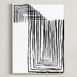 "In and Out" - Art Print in moon by Bethania Lima - Framed Canvas