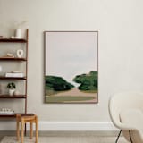 "California Oak Woodlands 1" - Art Print in Green by Caryn Owen - In a Room