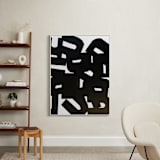 "The Domino Effect No.II" - Art Print in Charcoal Black by Deborah Velasquez - In a Room