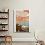 "Sunset Fade No 2" - Art Print in Coral by Kelly Ventura - In a Room