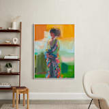 "kimono" - Art Print in Kelly Green by Jenny Westenhofer - In a Room