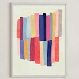 "Barred" - Art Print in White by melanie mikecz - Framed