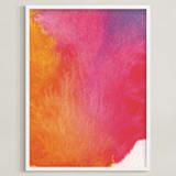 "Rainbow" - Art Print in Raspberry Rose by Artsy Canvas Girl Designs - Framed