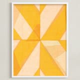 "Abstract Layers 1" - Art Print in Tangerine by Kelly Nasuta - Framed