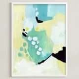 "Splendid Spring" - Art Print in Seafoam by Makewells - Framed