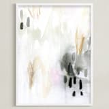 "Ever Softly" - Art Print in Charcoal by Melanie Severin - Framed