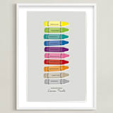 "Color Your World" - Personalized Art Print in Cloud by Ann Gardner - Framed