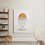 "The Humble Egg" - Art Print in porcelain gray by Monica Loos - In a Room