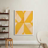 "Abstract Layers 1" - Art Print in Tangerine by Kelly Nasuta - In a Room