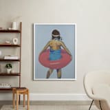 "Violet Intertube 1" - Art Print in Cerulean Blue by Annie Seaton - In a Room