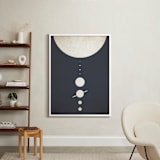 "Planetary Neighbors" - Art Print in Space Grey by GeekInk Design - In a Room