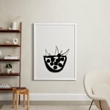"Life is a bowl of cherries" - Art Print in Black and Off-white by Sonya Percival - In a Room