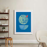 "Blue Garnish" - Art Print in Bold Blues by sue prue - In a Room