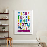 "Paper Cut ABCs" - Personalized Art Print in Plum by Ampersand Design Studio - In a Room