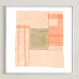 "Abstract Muted 1" - Art Print in Blush Pink by Kelly Nasuta - Framed