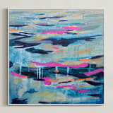 "Tilt Shift" - Art Print in Fuschia by Kelly Johnston - Framed Canvas