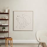 "Sketches after cat II" - Art Print in Black and champagne by Catilustre - In a Room
