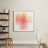 "Hello Sunrise" - Art Print in rosy golden by Debra Pruskowski - In a Room