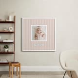 "Framed Photo: Preppy Stripes" - Framed Photo in Cantelope by Benita Crandall - In a Room