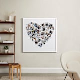 "Framed Photo: Heart Snapshot" - Framed Photo in White by Minted - In a Room