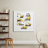 "Build" - Art Print in Pineapple by Jennifer Holbrook - In a Room
