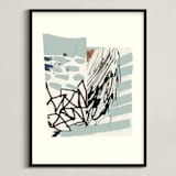 "Waterfall Assemblage" - Art Print in Waterfall Blue by Bethania Lima - Framed