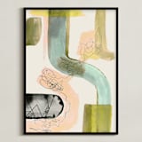 "Times Like These 1" - Art Print in Olive by Amy Moen - Framed