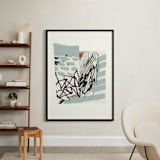 "Waterfall Assemblage" - Art Print in Waterfall Blue by Bethania Lima - In a Room